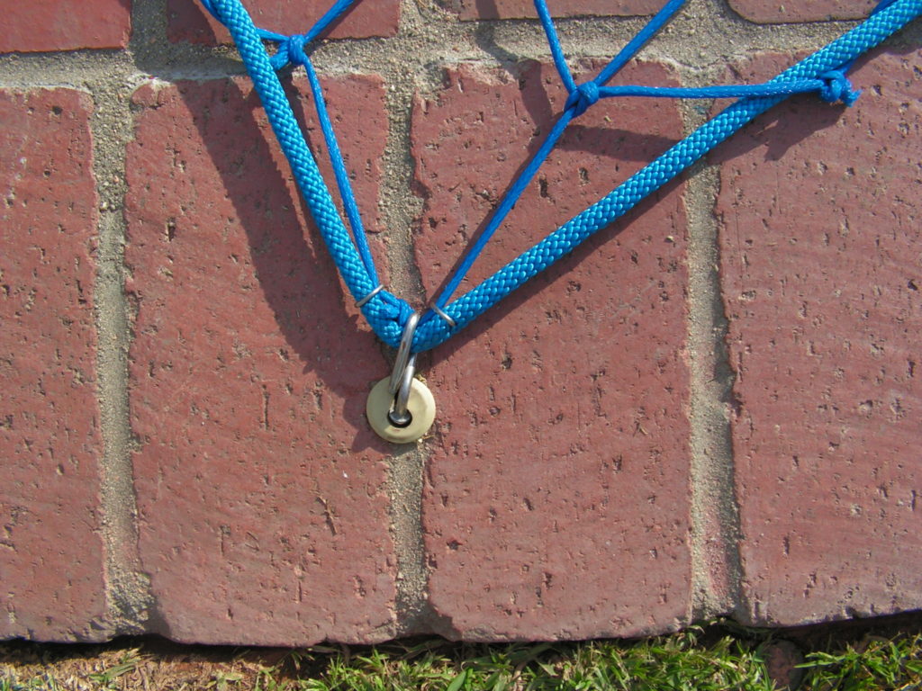pool-net-plastic anchor with blue net