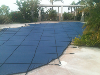 Riverside Pool Cover in Blue for code in ca