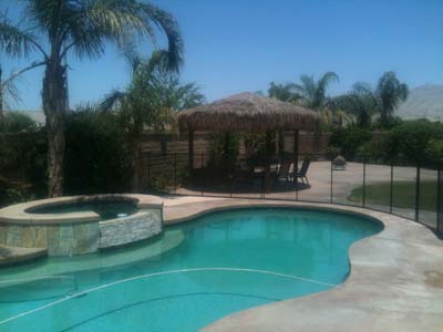 4 foot clear mesh pool fence in indio