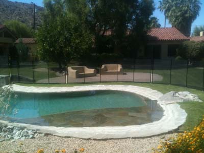 grass installed pool barrier for orange county ca