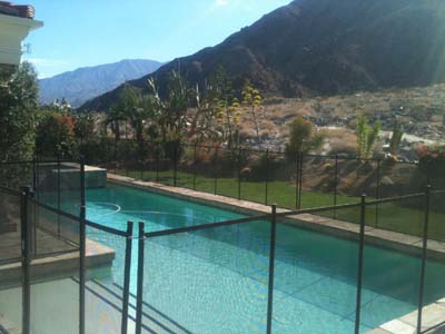 great pool fence view in the coachella valley